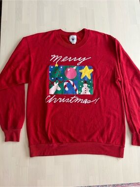 Vintage Merry Christmas Red Holiday Sweatshirt